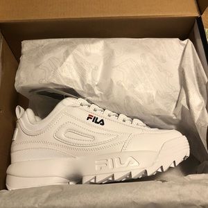 Fila Disruptor 2 White Sneakers 7.5 NWT